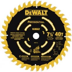 Dewalt DW7114PT 7 1/4 In. 40T Cordless Miter Saw Blade