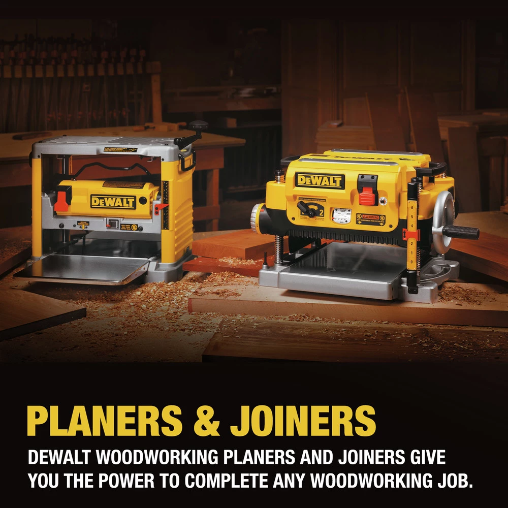 Dewalt DW734 120V 15 Amp Brushed 12-1/2 In. Corded Thickness Planer With Three Knife Cutter-Head 8 Dewalt DW734 120V 15 Amp Brushed 12-1/2 In. Corded Thickness Planer With Three Knife Cutter-Head - Image 8