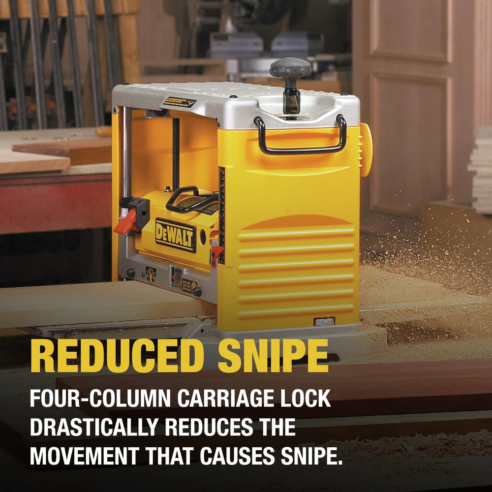 Dewalt DW734 120V 15 Amp Brushed 12-1/2 In. Corded Thickness Planer With Three Knife Cutter-Head 10 Dewalt DW734 120V 15 Amp Brushed 12-1/2 In. Corded Thickness Planer With Three Knife Cutter-Head - Image 10