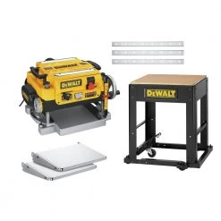 Dewalt DW735XDW7350-BNDL 13 In. Two-Speed Thickness Planer With Support Tables, Extra Knives And Mobile Stand