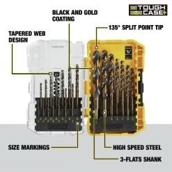 Dewalt DWA1181 21-Piece Black And Gold Coated Drill Bit Set -Dewalt Sales 2022 dewndwa1181 c