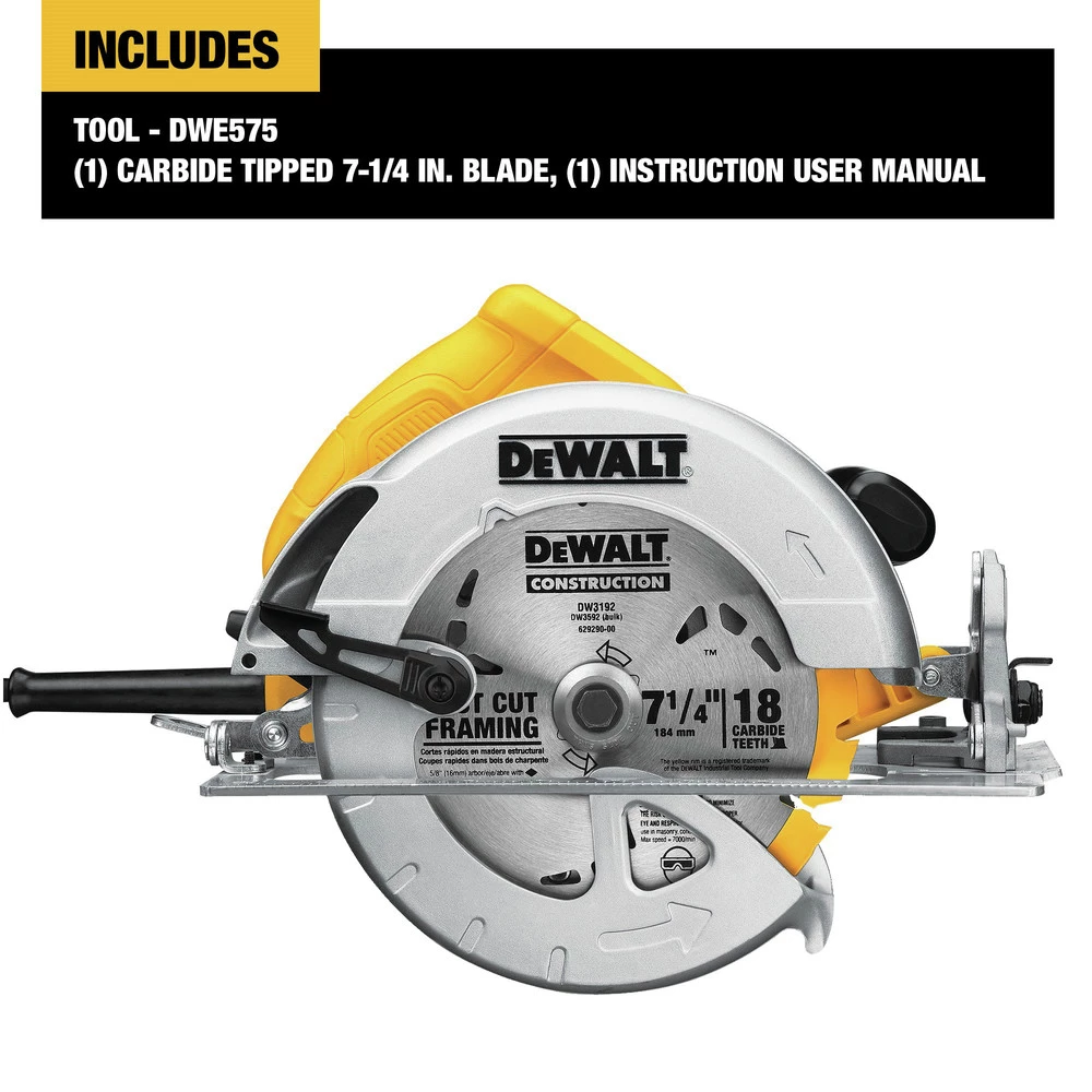 Dewalt DWE575 7-1/4 In. Circular Saw Kit 2 Dewalt DWE575 7-1/4 In. Circular Saw Kit - Image 2