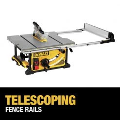 Dewalt DWE7491RS 10 In. 15 Amp Site-Pro Compact Jobsite Table Saw With Rolling Stand -Dewalt Sales 2022 dewndwe7491rs w