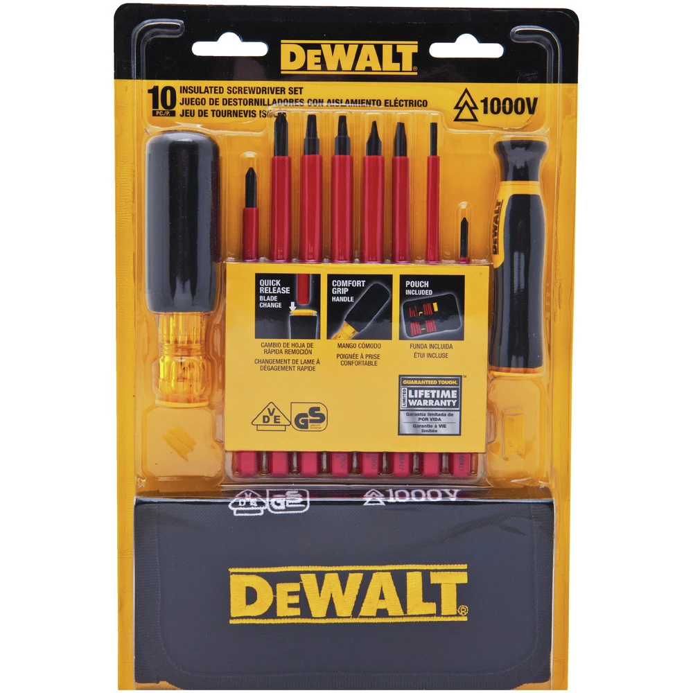 Dewalt DWHT66417 8 Piece Vinyl Grip Insulated Screwdriver Set 3 Dewalt DWHT66417 8 Piece Vinyl Grip Insulated Screwdriver Set - Image 3