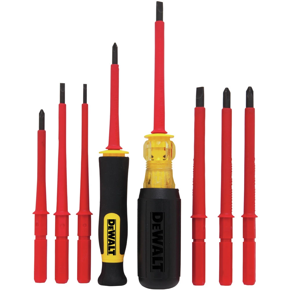 Dewalt DWHT66417 8 Piece Vinyl Grip Insulated Screwdriver Set 2 Dewalt DWHT66417 8 Piece Vinyl Grip Insulated Screwdriver Set - Image 2
