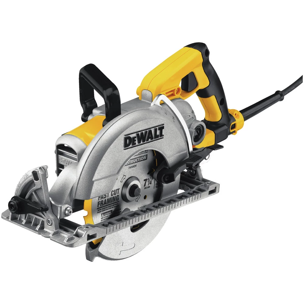 Dewalt DWS535B 120V 15 Amp Brushed 7-1/4 In. Corded Worm Drive Circular Saw With Electric Brake 6 Dewalt DWS535B 120V 15 Amp Brushed 7-1/4 In. Corded Worm Drive Circular Saw With Electric Brake - Image 6