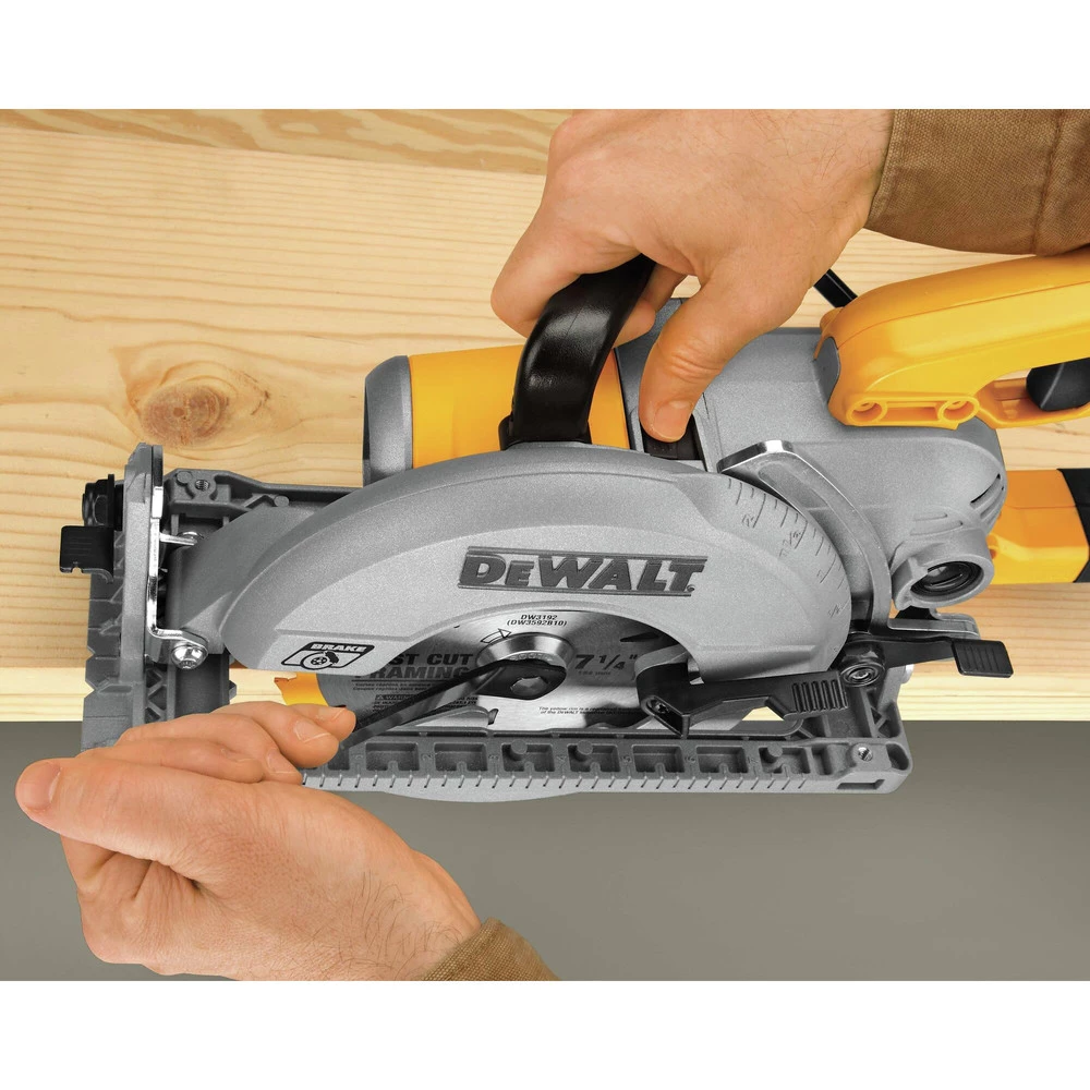 Dewalt DWS535B 120V 15 Amp Brushed 7-1/4 In. Corded Worm Drive Circular Saw With Electric Brake 25 Dewalt DWS535B 120V 15 Amp Brushed 7-1/4 In. Corded Worm Drive Circular Saw With Electric Brake - Image 25
