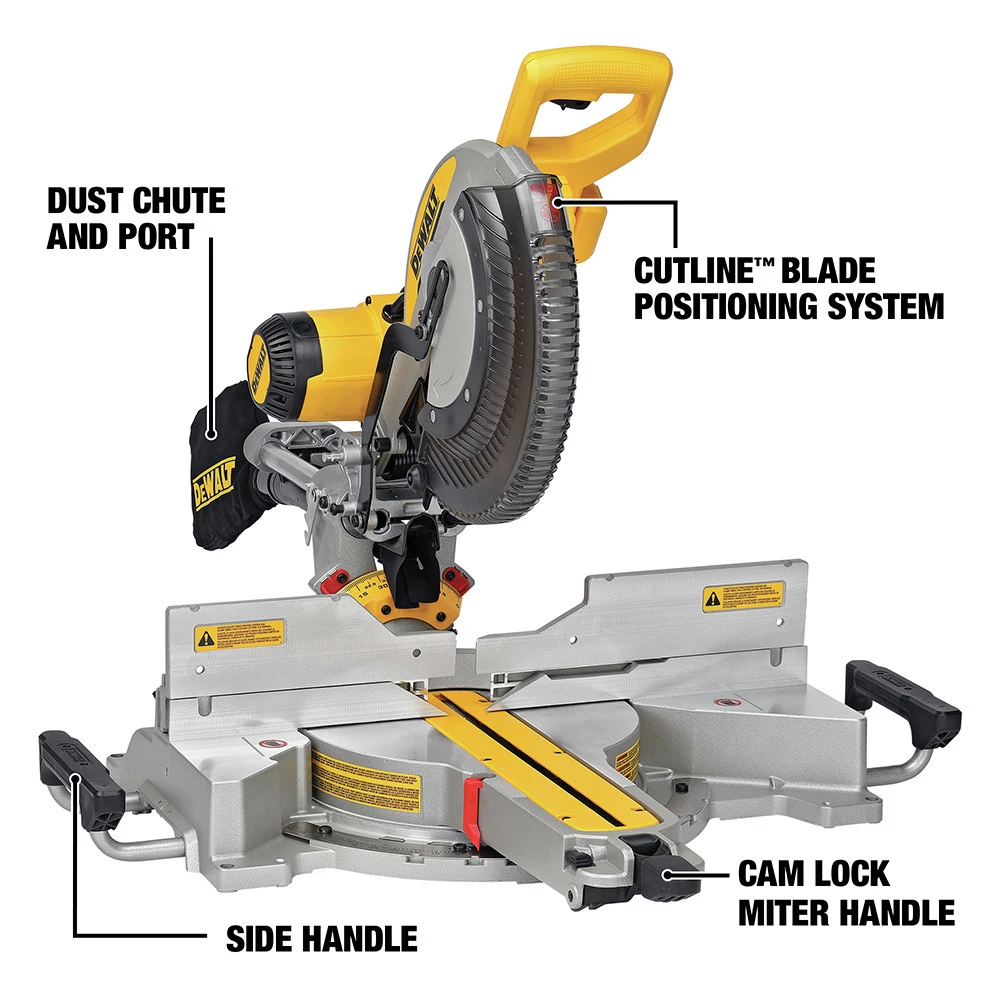 Dewalt DWS780 12 In. Double Bevel Sliding Compound Miter Saw 18 Dewalt DWS780 12 In. Double Bevel Sliding Compound Miter Saw - Image 18