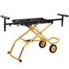 Dewalt DWX726 25 In. X 60 In. X 32.5 In. Heavy-Duty Rolling Miter Saw Stand - Yellow/Black