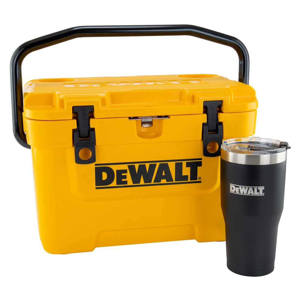 Dewalt DXC1003B 10 Quart Roto-Molded Lunchbox Cooler And 30 Oz. Black Tumbler Combo 1 Dewalt DXC1003B 10 Quart Roto-Molded Lunchbox Cooler And 30 Oz. Black Tumbler Combo