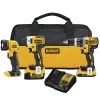 Factory Reconditioned Dewalt DCK387D1M1R 20V MAX XR Compact 3-Tool Combo Kit