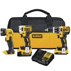 Factory Reconditioned Dewalt DCK387D1M1R 20V MAX XR Compact 3-Tool Combo Kit
